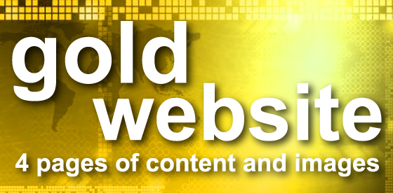 gold website - 4 pages of content and images